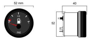 aforador de combustible con reloj indicador FAE para deposito