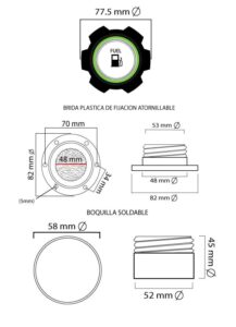 tapon de llenado para depositos de plastico